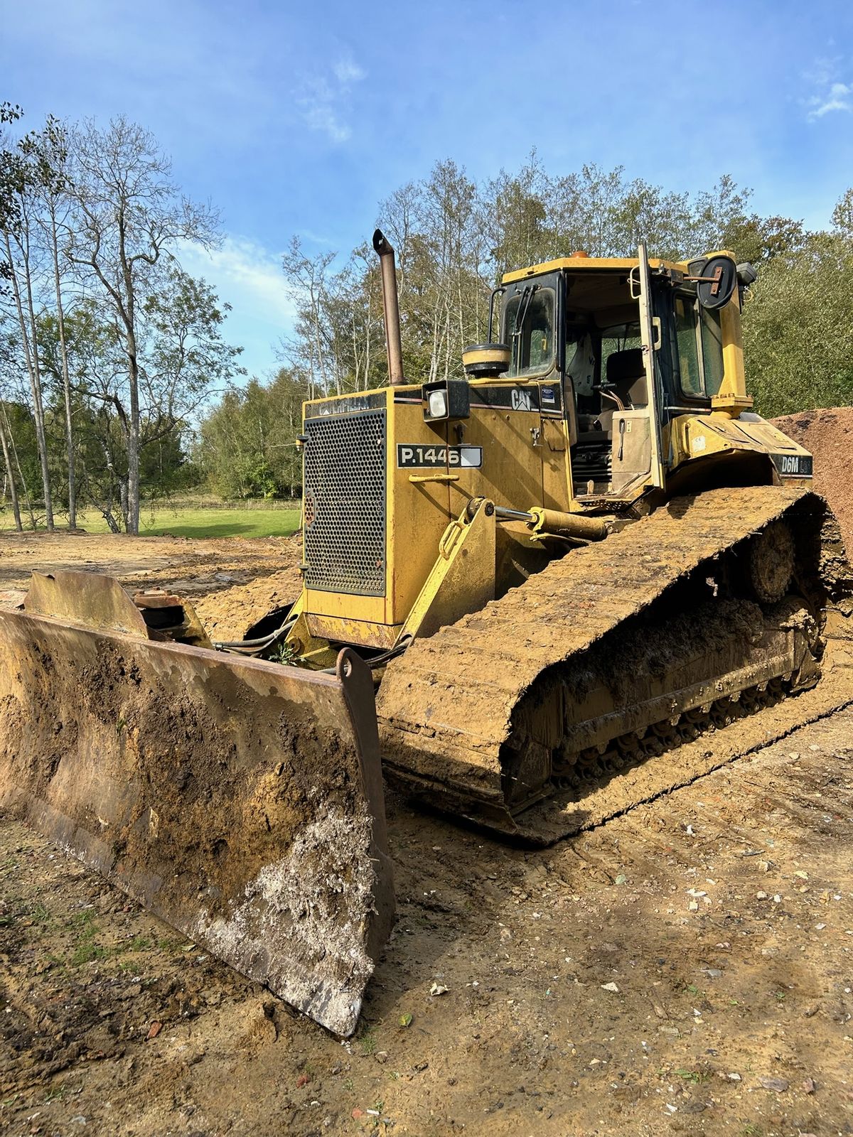 Bulldozer carrying out bulk earthworks